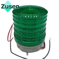 Zusen TB5051-G 12v 24v 110v 220v Green Small Signal Light Three Modes Switch Strobe Flash Always on Warning led Lamp