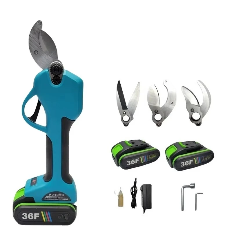 

New Designed 30mm Portable Cordless Garden Branch Fruit Flower PPR Pipe Cutting 3 Blades Electric Li-ion Battery Pruners