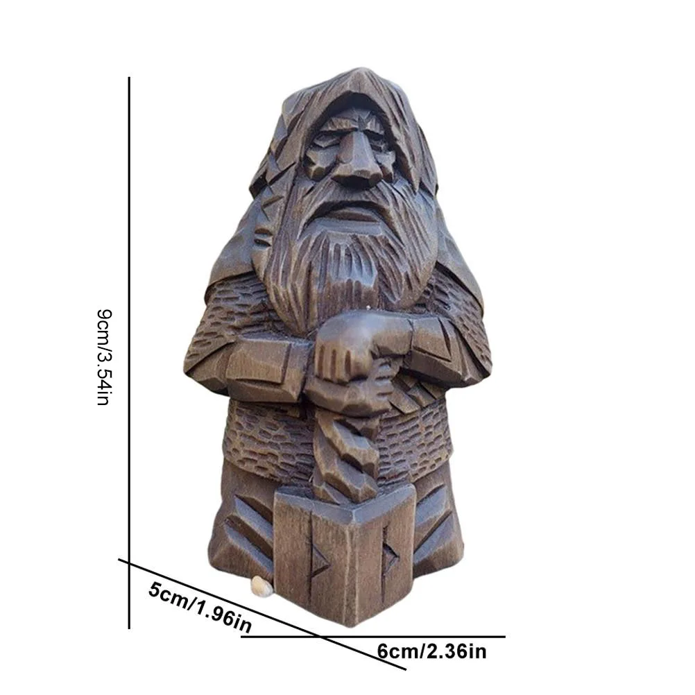 Odin Thor Harz Wikinger Statue Kunst Handwerk Ornamente für Zuhause Outdoor Garten Dekoration – Detail 1