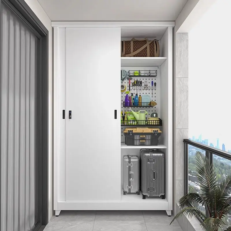 

Steel Metal Room Wardrobes Bedroom Sliding Doors White Organizer Home Wardrobes Clothes Storage Mueble Organizador Furniture