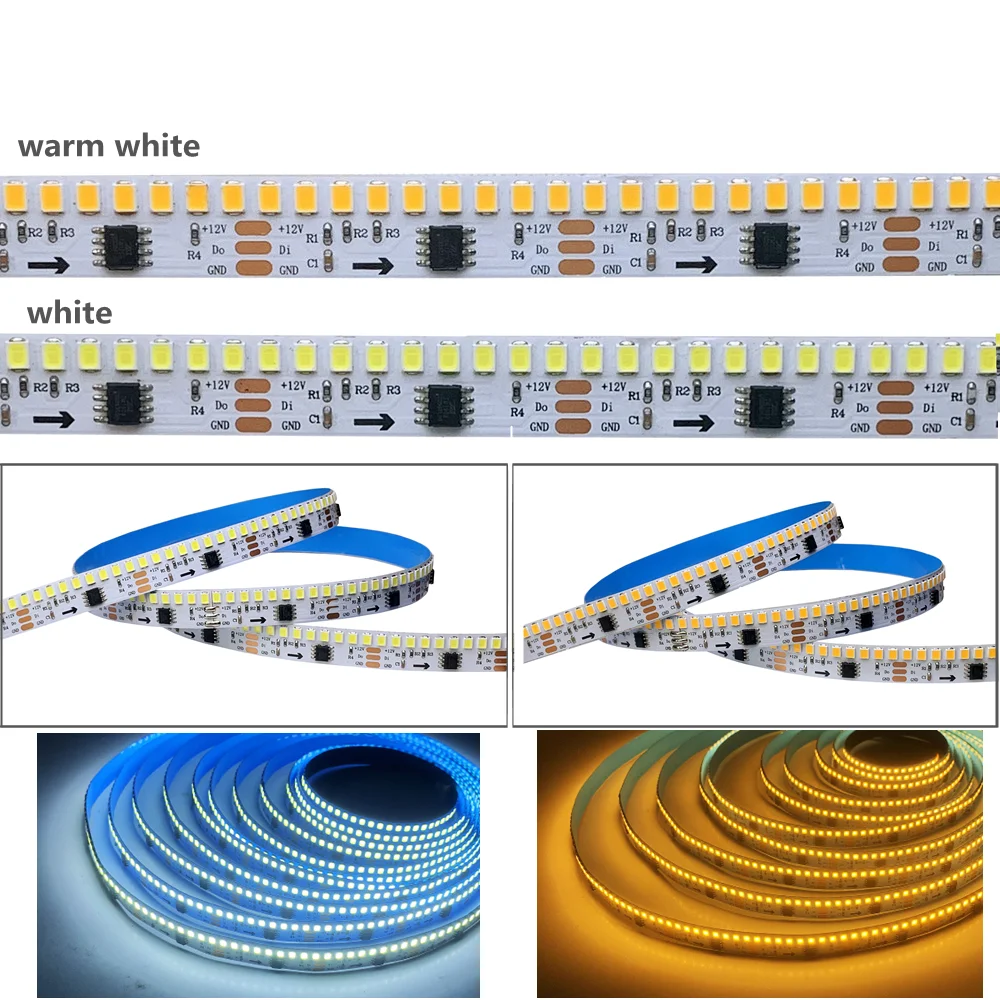 DC12V Running Water LED Strip Light 2835 SMD 234LEDs/M Horse Race Flowing LED Flexible Chasing Lamp Tape Cool Warm White 5M/lot