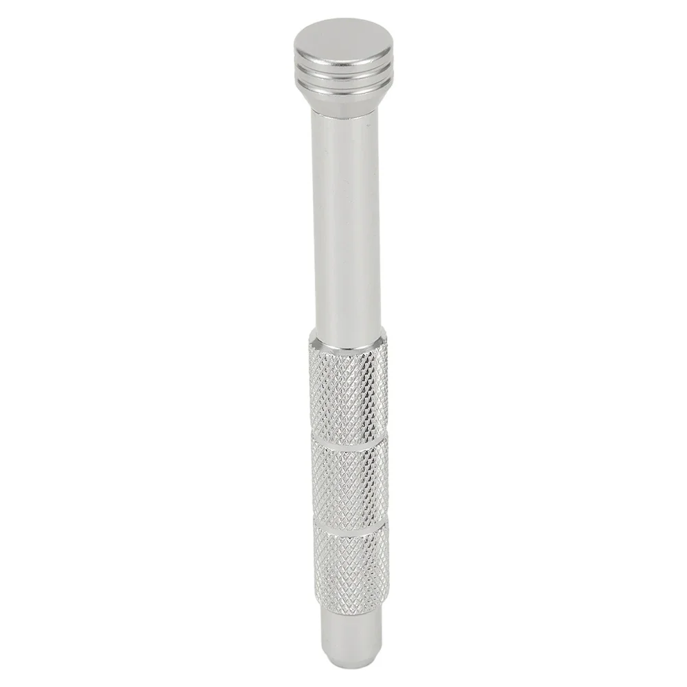 Silver Screwdriver Bits Holder, Driver Handle, liga de alumínio, precisão magnética, ferramentas manuais