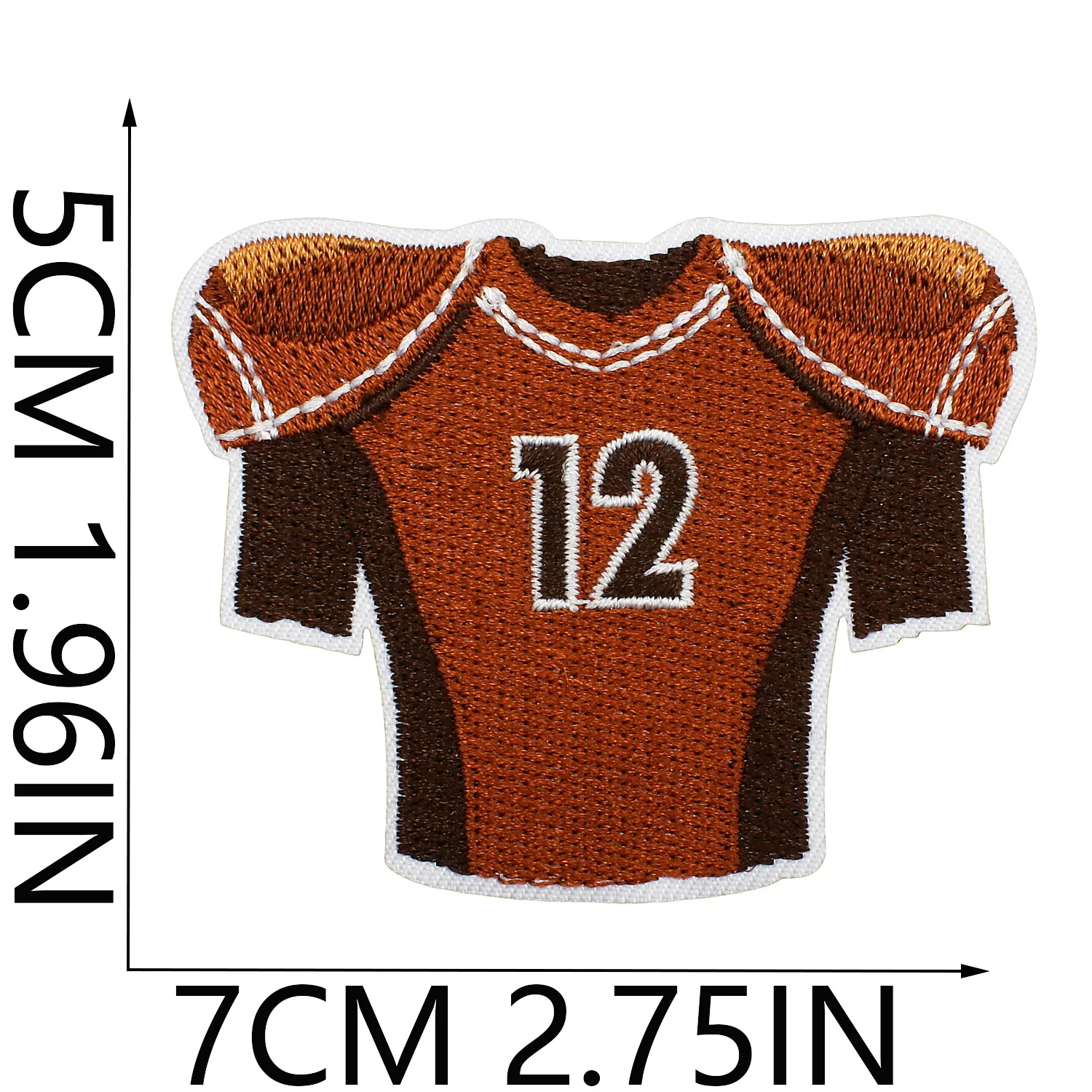 1/5PCS Wholesale Rugby Champion Trophy Embroidery Patches Brown Football Style Iron on For DIY Clothing Award Decoration