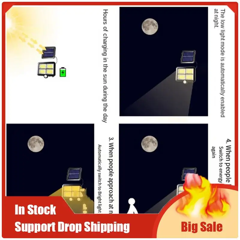 

1Set Outdoor Garden Decoration Solar Light Sun Powered Spotlight Waterproof 128COB