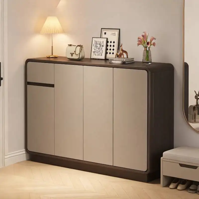 

Minimalist Entrance Shoe Cabinet Hardware Hidden Corner Compartment Shoe Rack Drawers Wooden Organizador De Zapatos Furniture