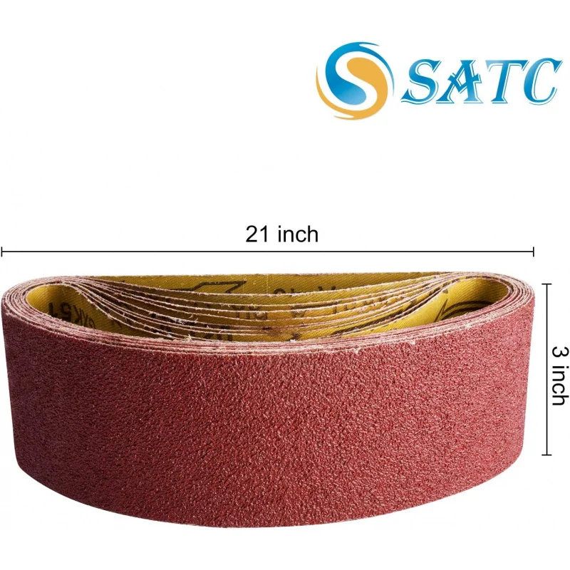 20pcs-set 12sets-ctn 3x21 Belt Sander Sandpaper Grit 40 60 80 120 150 240 400 Polishing Application Resin Cloth Aluminium Oxide