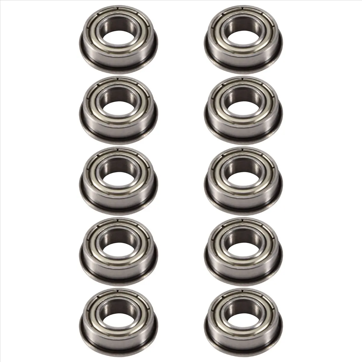 A77K 10 Pcs F688ZZ Flanged Radial Ball Bearings Metal Steel Double Shielded Flange Ball Bearing, 8 x 16 x 5mm for Motor