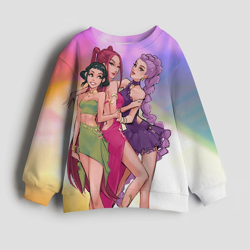 

Movie Fans Gift Hoodie Manga Kids Huntrix Kpop Demon Hunters Children's Sweatshirt Cute Tiger Harajuku Hoody for Boys Girls