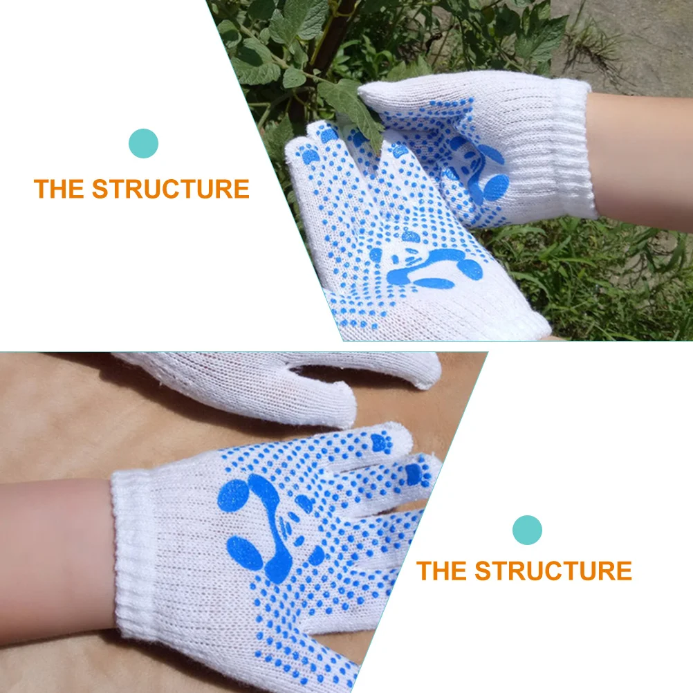 3 Pairs Panda Gloves Latex Goalkeeper Soccer for Kids Hand Professional Liners Children Protector Girl