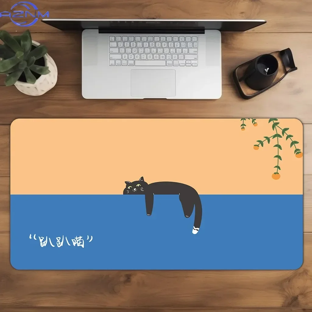 Cute Kitten Pu Rubber Mousepad Office Desk Mat Mouse Pad Computer Speed Type Carpet Mat Player Laptop Keyboard Cartoon