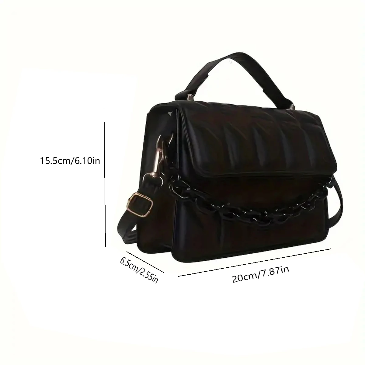 Diamond chain handbag women's fashion retro embossed small square bag women's single shoulder crossbody bag a bag image 6
