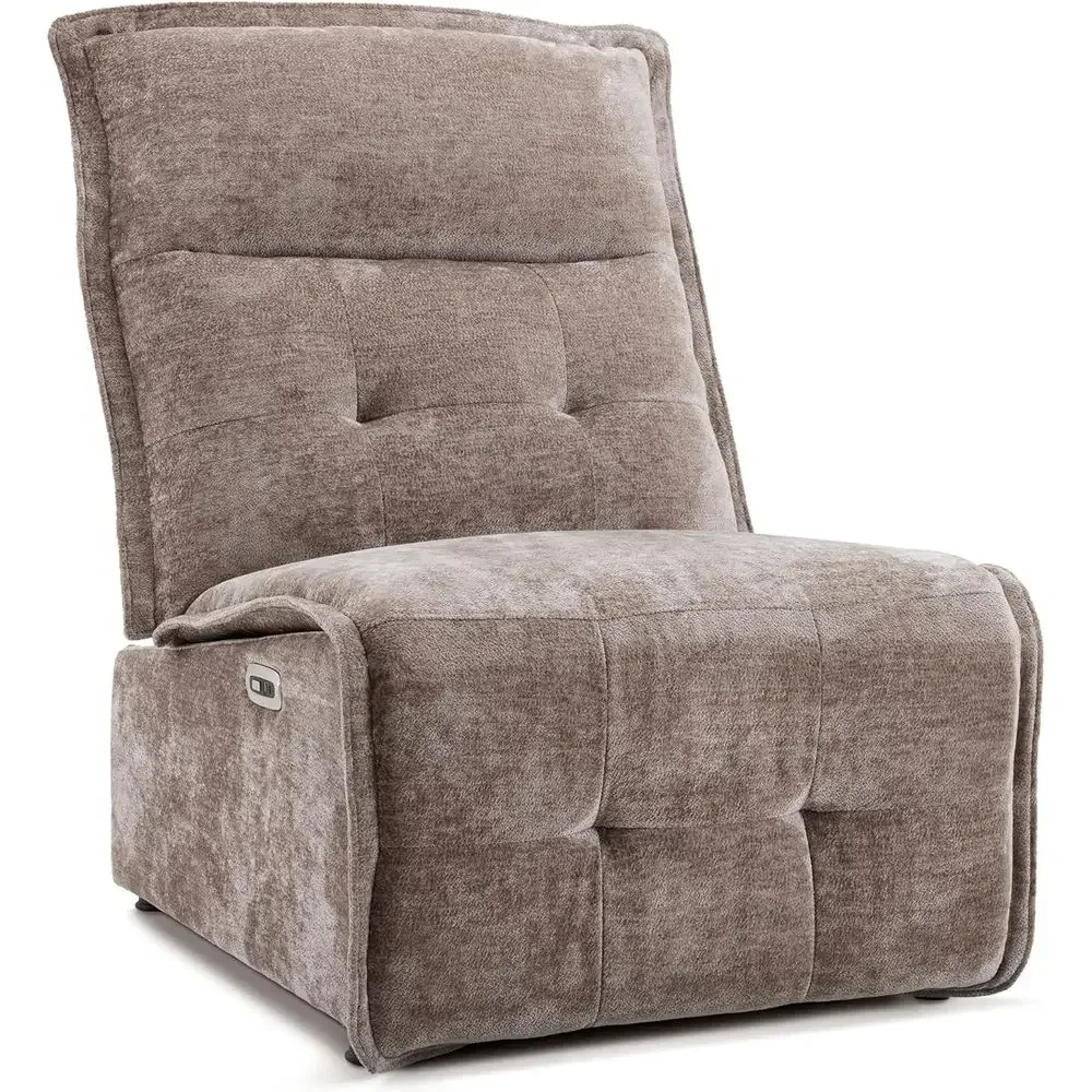Oversized Fabric Power Recliner with USB Ports, 29.5 Wide Seat, Ideal for Small Spaces