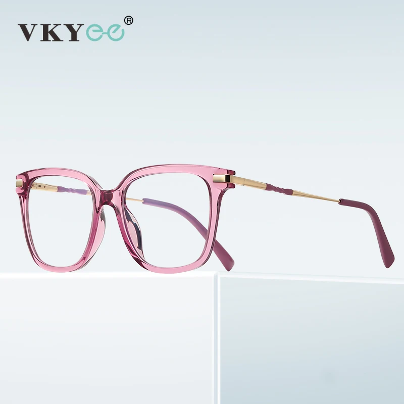 

VICKY Women's Reading Glasses Anti Blue Light Geometric Pink Frame Myopia Astigmatism Prescription Glasses Women PFD2129