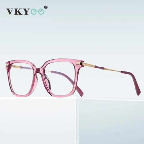 Imagen 1 del producto VICKY, gafas de lectura para mujer, antiluz azul, montura geométrica rosa, gafas graduadas para miopía, astigmatismo, PFD2129