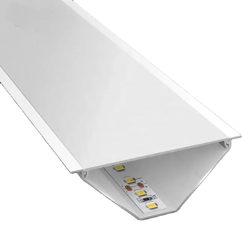 Direct Factory Sale Custom Aluminum Ceiling Profiles with Recessed Linear LED Ch annels Seamless Mouldings for Ceiling Edge