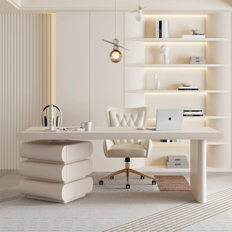 

Aesthetic Organizers O Ffice Desk Display Crafts Drawer Modern Computer Office Desk Home White Mesa Ordenador Trendy Furniture