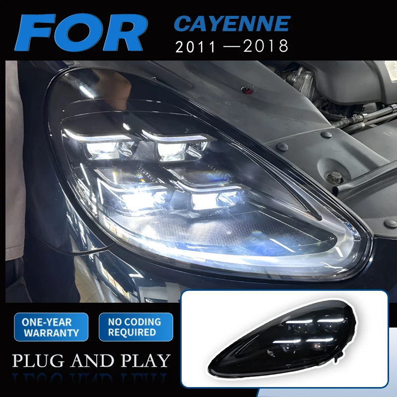 Car Styling Headlights for Porsche Cayenne  LED Headlight 2011-2018 Head Lamp DRL Signal Projector Lens Automotive