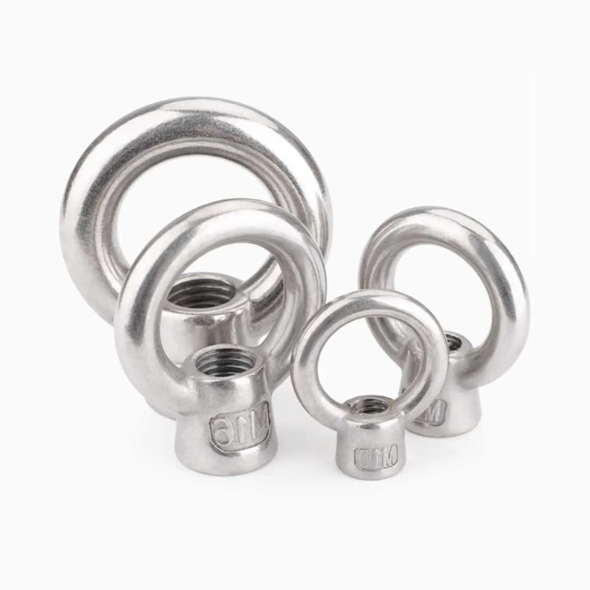 National Standard 304 Stainless Steel Japanese Style Hanging Ring Nut/High Foot Hanging Mother Screw Cap Circular Ring