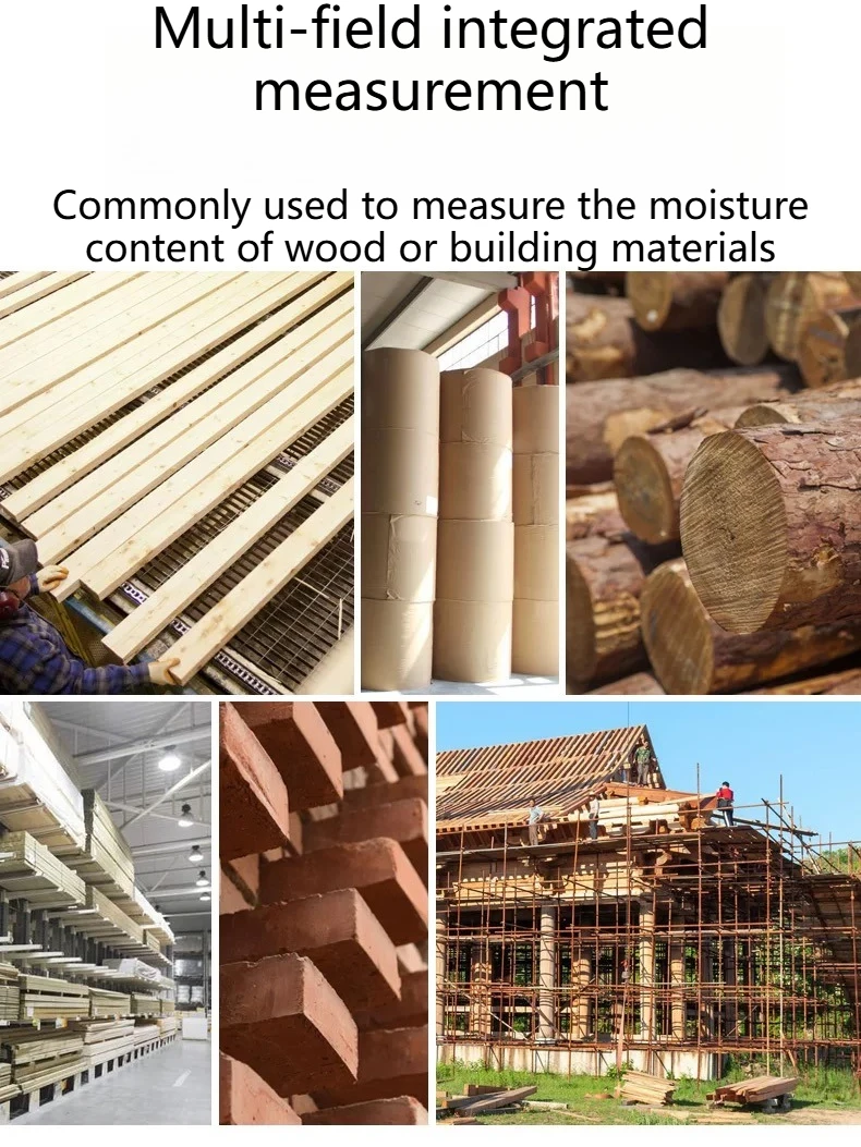 HT632 الخشب مقياس الرطوبة جدار جهاز اختبار المياه مقياس الرطوبة الرقمي HABOTEST اثنين دبابيس الرطوبة ملموسة الاسمنت الطوب الكاشف #6