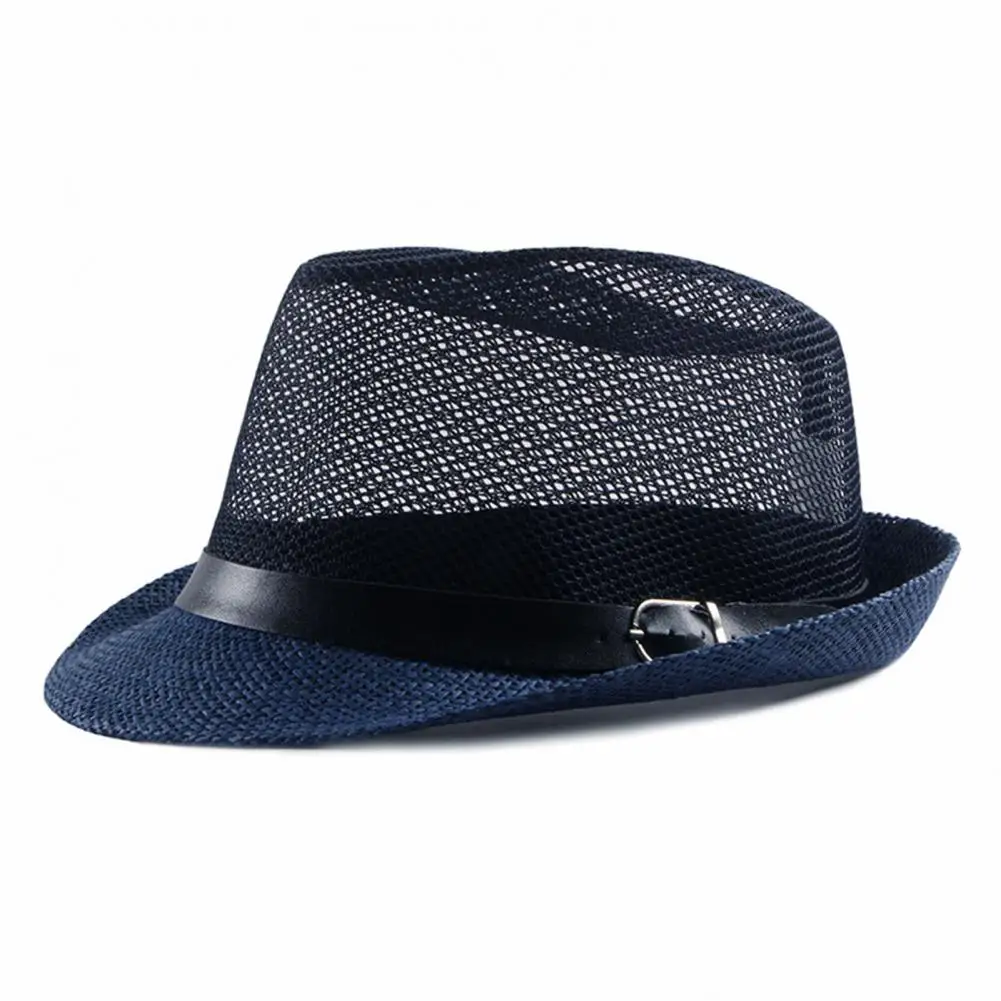 Mężczyźni Kobiety Panama Hat Vintage British Style See through Hollow Out Cowboy Men Mesh Hat Headwear Summer Sun Gorras