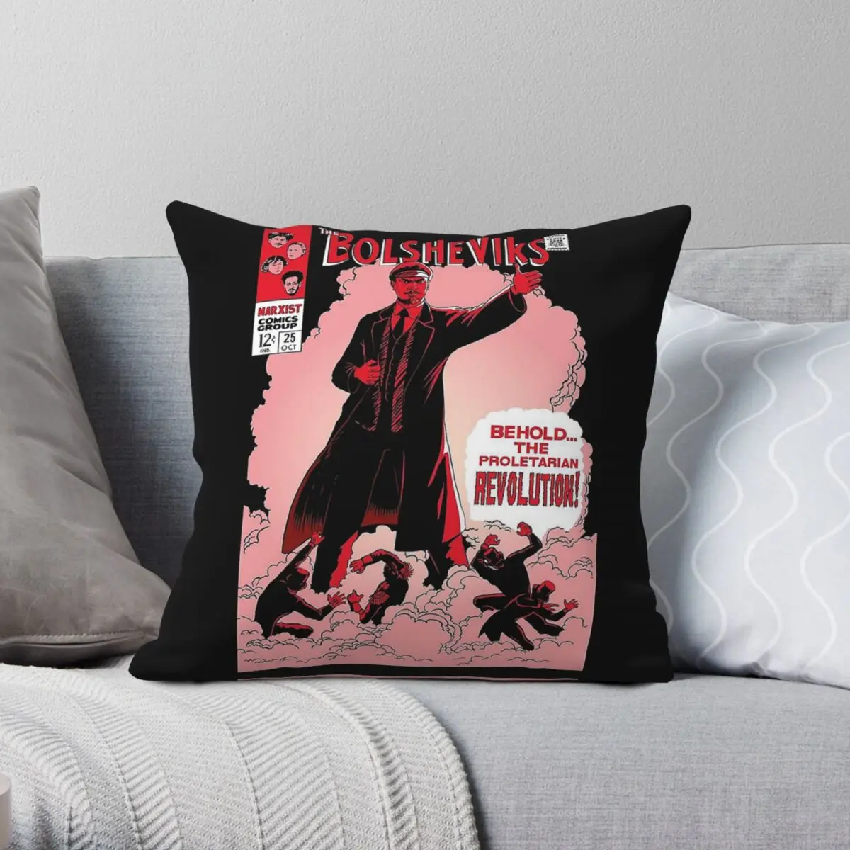 The Bolsheviks Lenin Communism Pillowcase Polyester Linen Velvet Pattern Zip Decorative Throw Pillow Case Sofa Seater Cover 18