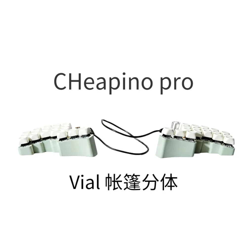 

Cheapino Pro Split Mechanical Keyboard with Tilt Angle Ethernet Connection MX Hot Pluggable QMK/Vial 3X5 Mini Separate Keyboard