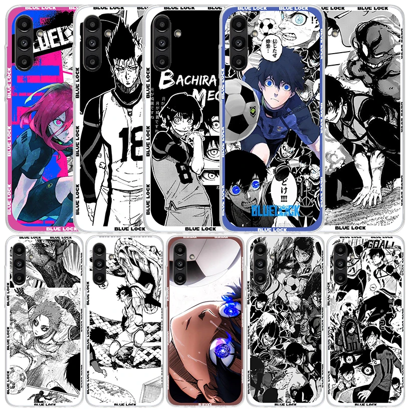 Anime Blue Lock Phone Case For Samsung Galaxy A15 A14 A13 A12 A55 A54 A53 A52 A35 A34 A33 A32 A25 A24 A23 A22 A04S A03S A02S