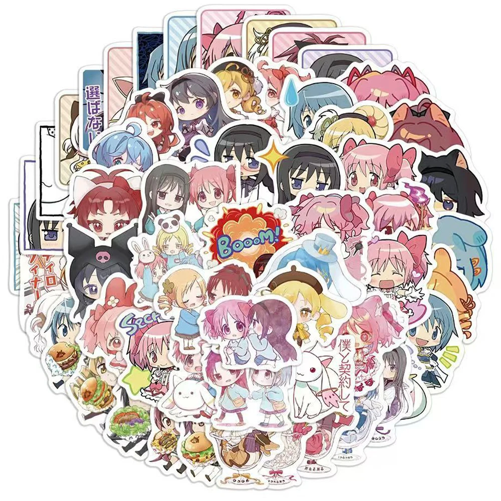 10/30/60/120Pcspcs Puella Magi Madoka Magica Cartoon Stickers Akemi Homura Kaname Madoka Sticker Tomoe Mami Miki Sayaka Decals