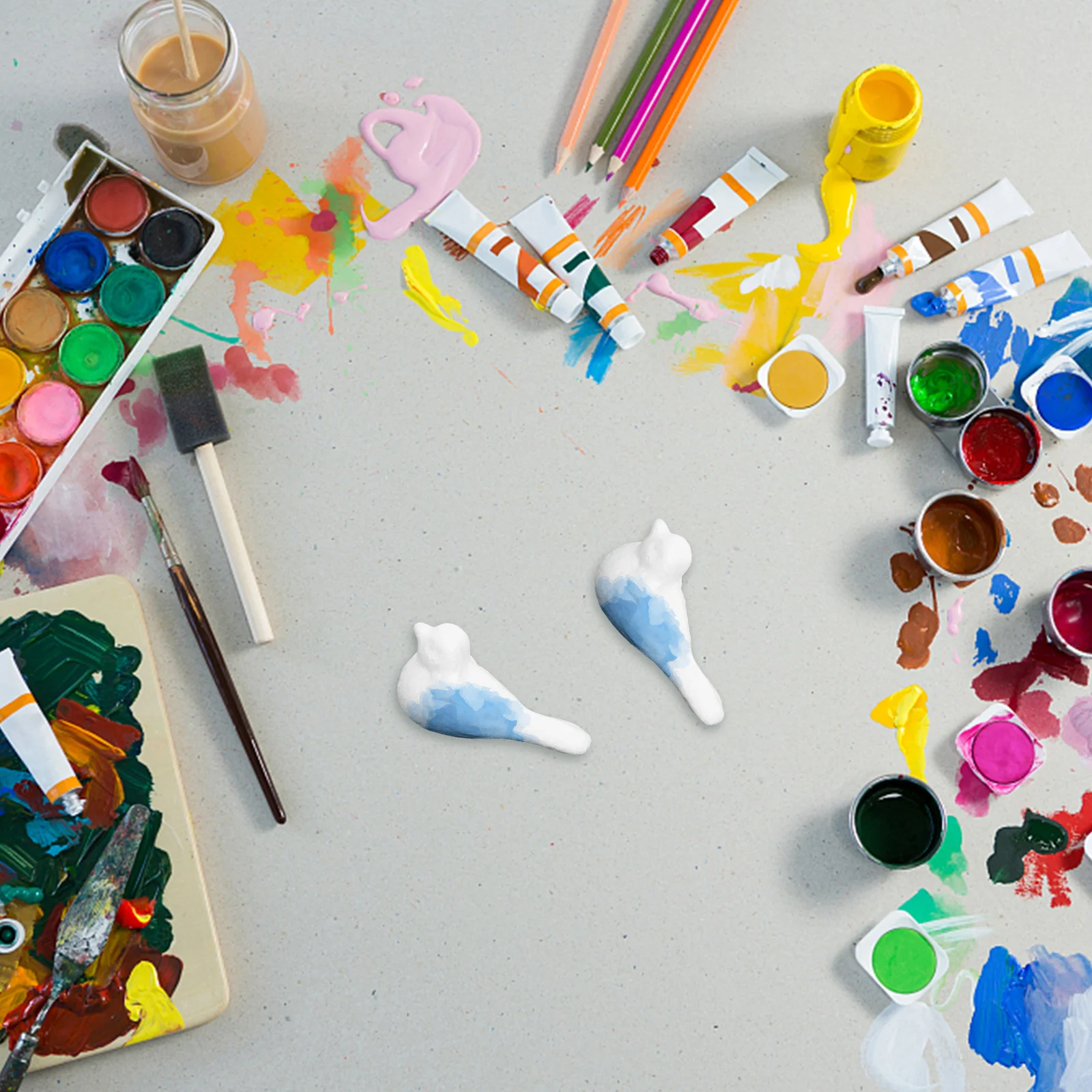 12 قطعة من الحرف اليدوية الإبداعية غير المكتملة لرغوة الطيور لتزيين حفلات عيد الفصح والطيور الرغوية والحرف اليدوية للطيور الرغوية