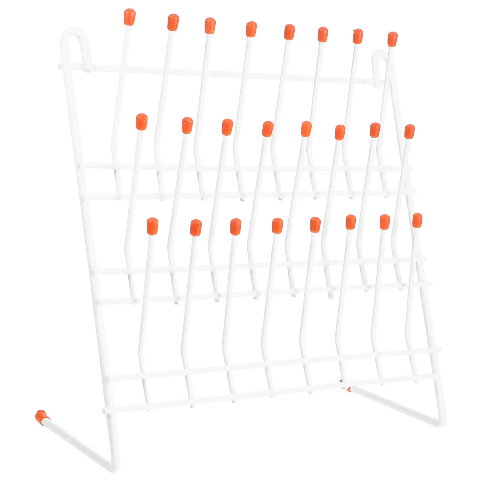 

24 Position Drip Rack Laboratory Drain Rack for Beakers Test Tubes Stand Glassware Holder Peg Teaching Accessories