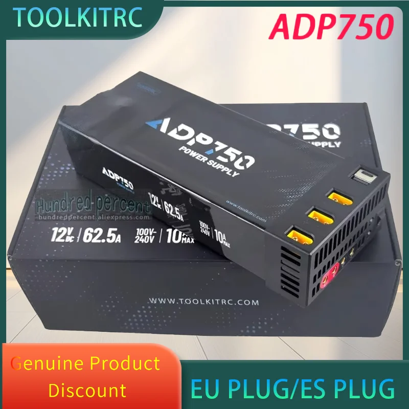 

ToolkitRC ADP750 Power Supply Adapter 750W XT90 XT60 output 12V 30A AC input 100V-240V for ToolkitRC Battery Charger