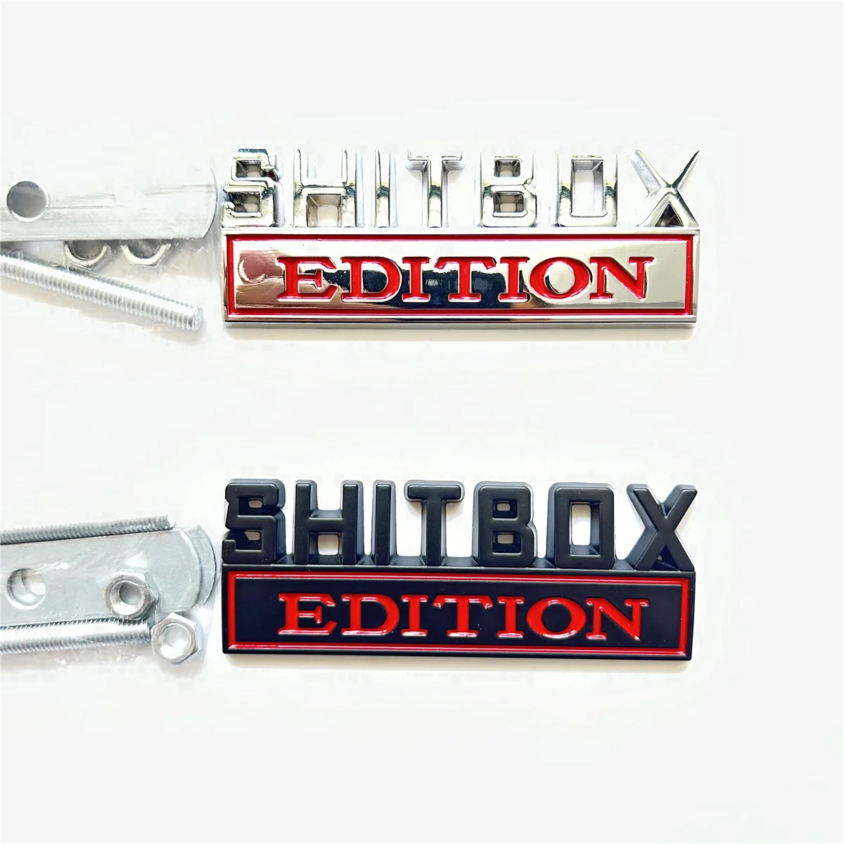 3D SHITBOX Edition Emblem Car Front Grill Car Badge Car Tail Trunk Side Body Stickers Vehicle Sticker Decal For Cars Trucks