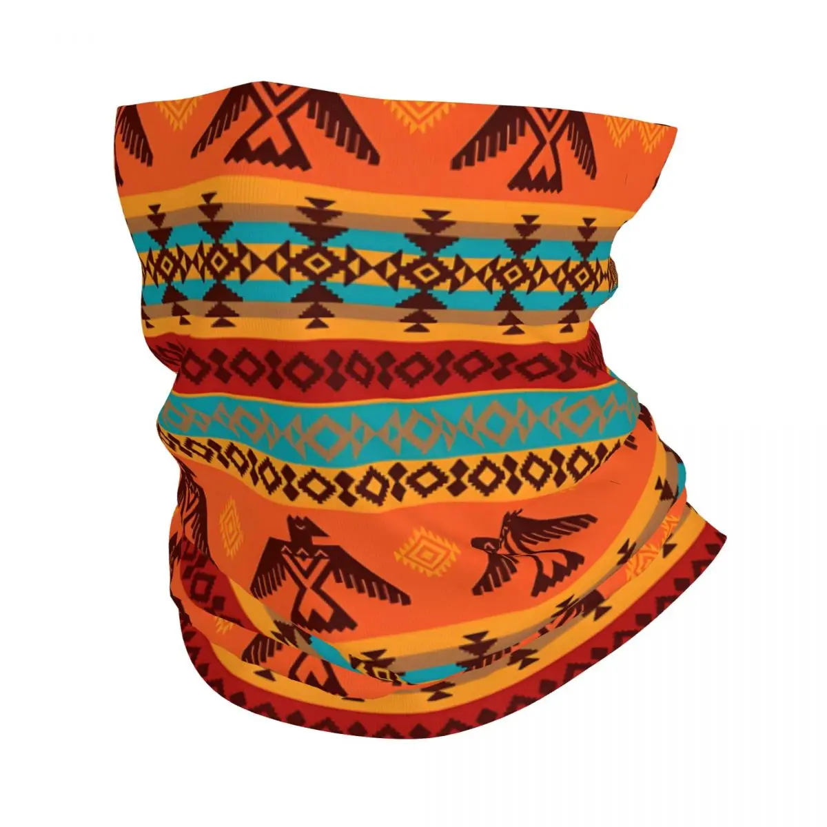 Indian Thunderbird Thin Bandana Neck Gaiter Boho Wrap Scarf Headband Neck Cover