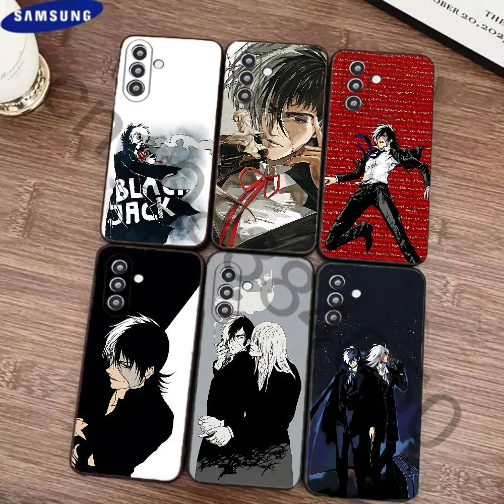 Black J-Jack Phone Case for Samsung Galaxy S21 22 Ultra Plus S23 24 FE Lite S25 26 Shockproof Cover