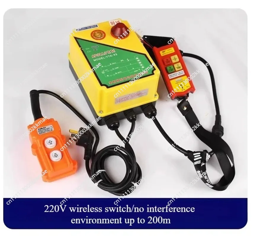380V 220V Chain Electric Hoist Small Crane, Three-Phase Hoist Winch Overhead Crane with Wireless Remote Control