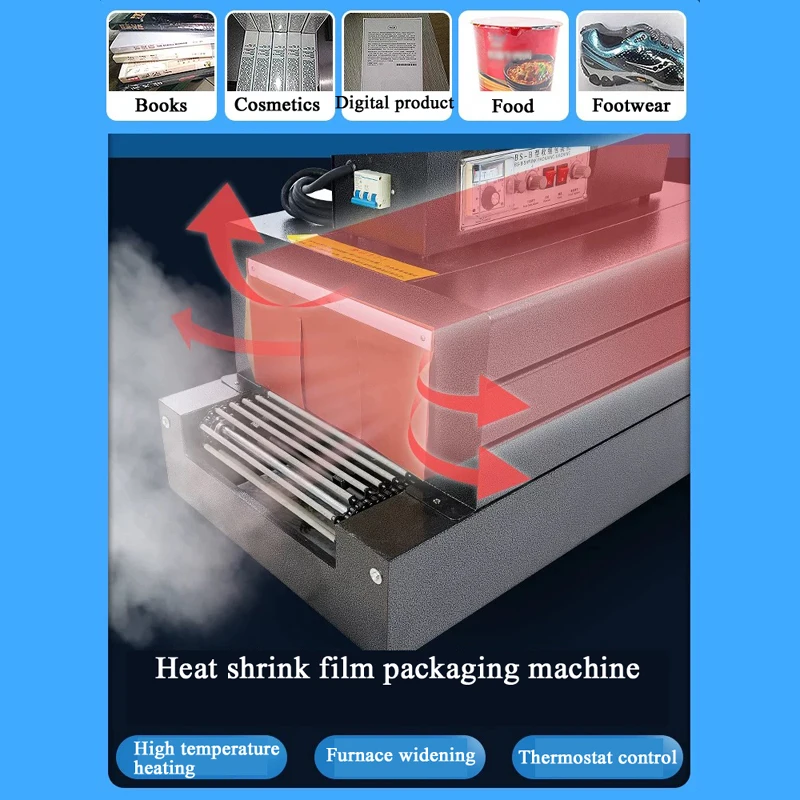 Heat Shrink Tunnel Wrapping Machine Package Cosmetic Handmade Perler Beads Finished Product Packaging view 4