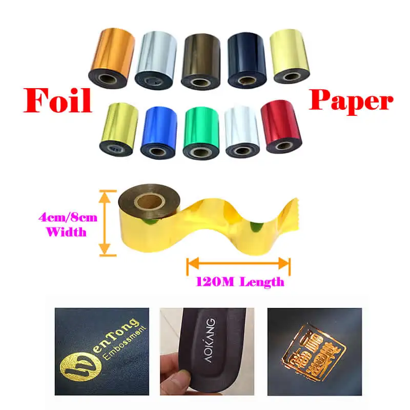 

Hot Stamping Foil Paper, Leather Heat Transfer, Laminating Napkin Gilding, PVC Business Card Emboss for Embosing Bronzing,