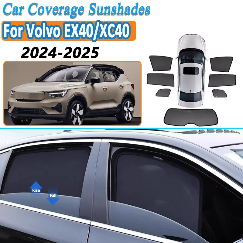 

Car Mesh Shades For Volvo EX40 2024 2025 XC40 Recharge Auto Accessories Window Sunshades Sunscreen Sun Visor Privacy Curtain