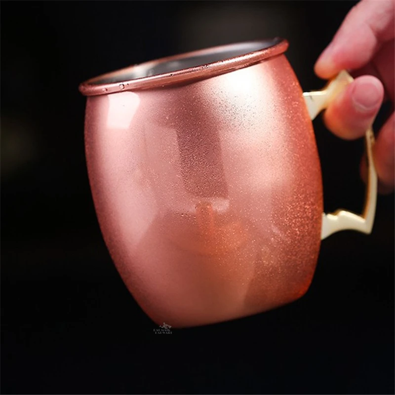 

1pcs Cocktail Moscow Mule Hammered Copper Mugs Metal Mug Cup Stainless Steel Beer Wine Coffee Cup Tazas Drinkware