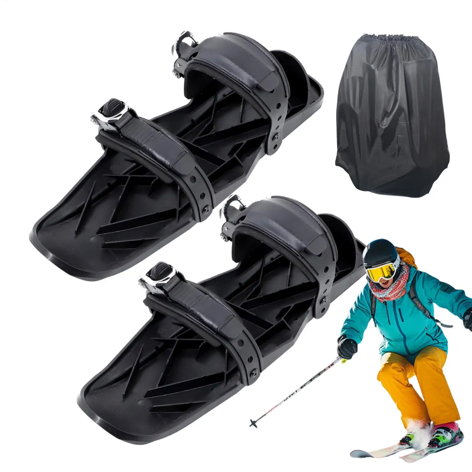 

Mini Snowshoes Ski Boots Adjustable Skiboards Compact Skiing Accessory Lightweight Sports Sleds For Winter Outdoor Sports