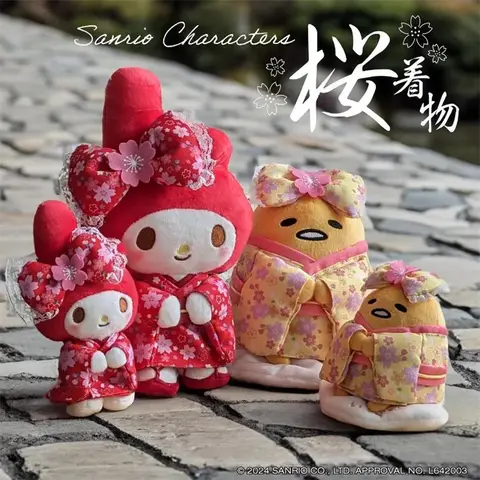 Anime Sanrio My Melody Kimono Plüschpuppe Gudetama Plüschpuppe Anhänger Spielzeug