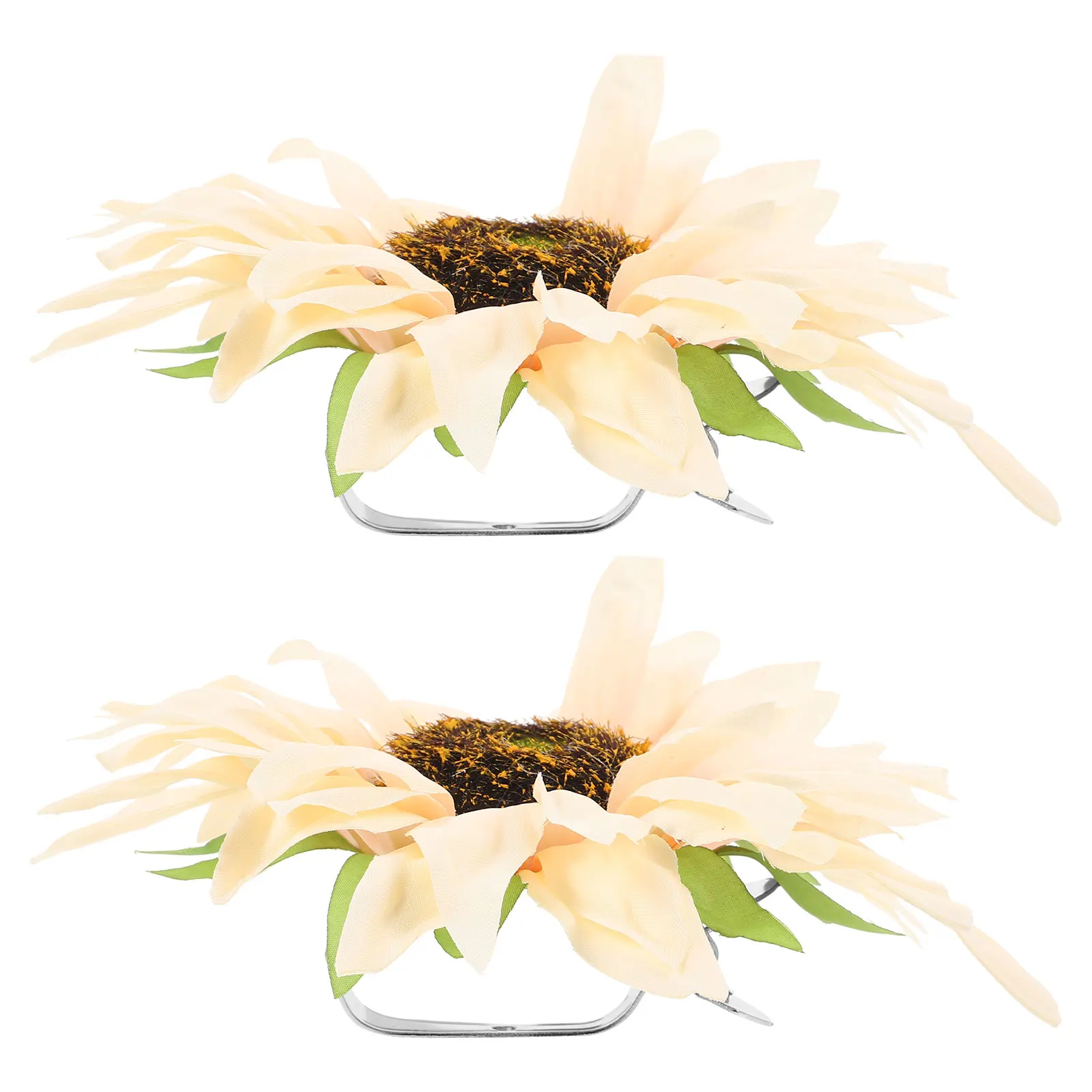 

2pcs Curtain Tiebacks Sunflower Clips for Living Room Bedroom Easy Use No Drilling Curtains Home Office Cafe Balcony Decorative