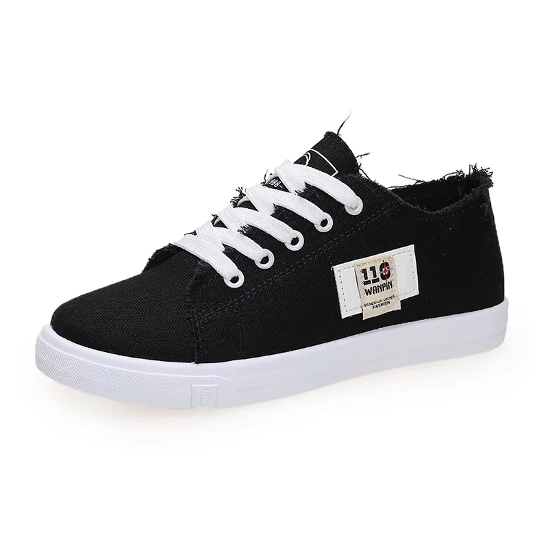 Women\'s Shoes Spring White Shoes Comfortable Student Sports Flat Shoes Sports Shoes Fashionable Casual Canvas Shoes for Women