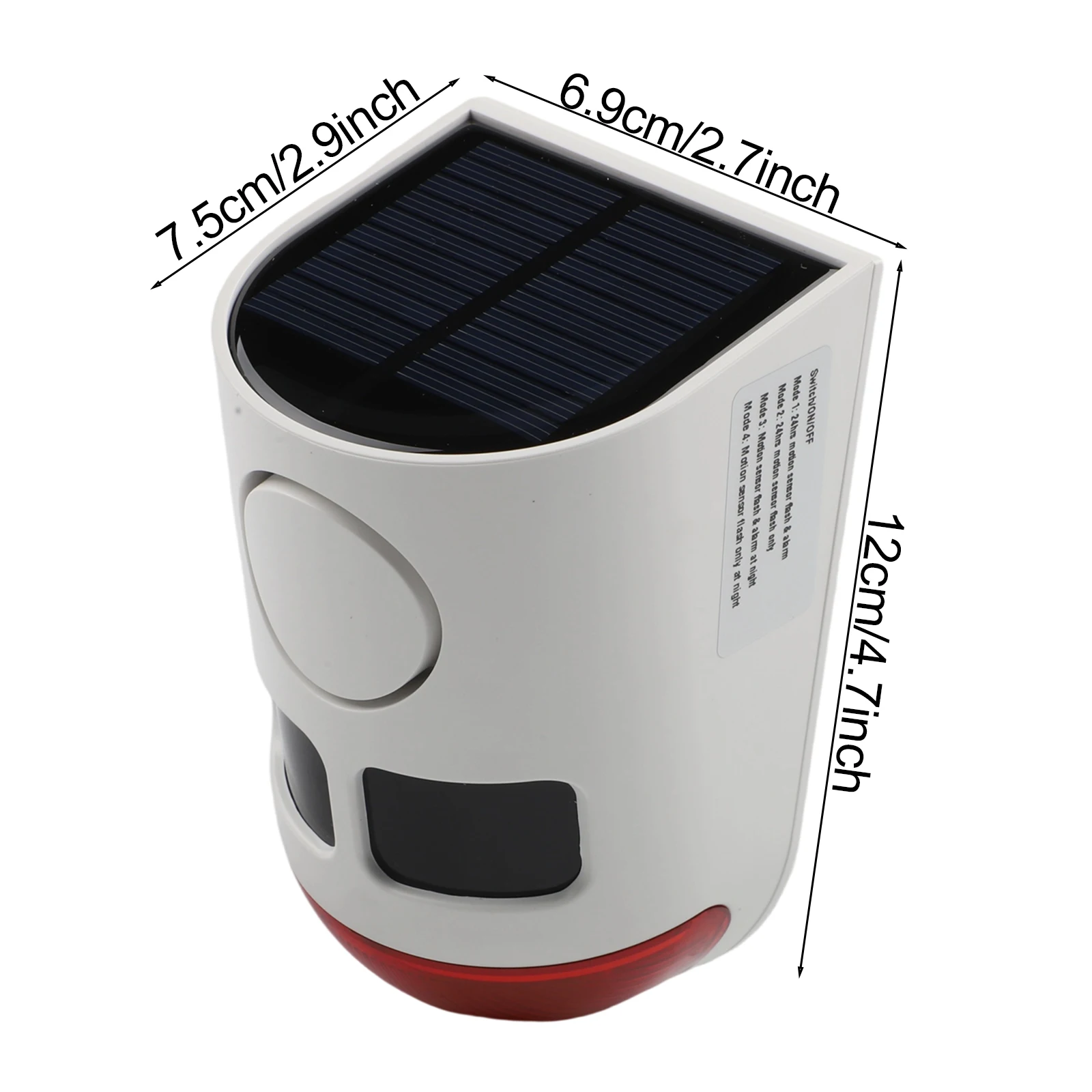 12*6.9*7.5cm Motion Sensor Light Rechargeable Solar Sensor Light Energy Saving Light LED Security Light IP65 Waterproof