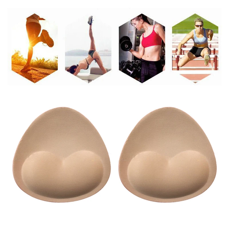 1Pair Sponge Push Up Bra Pads Set for Women Invisible Insert Swimsuit Bikini Breast Enhancers Chest Cup Pads Accessories