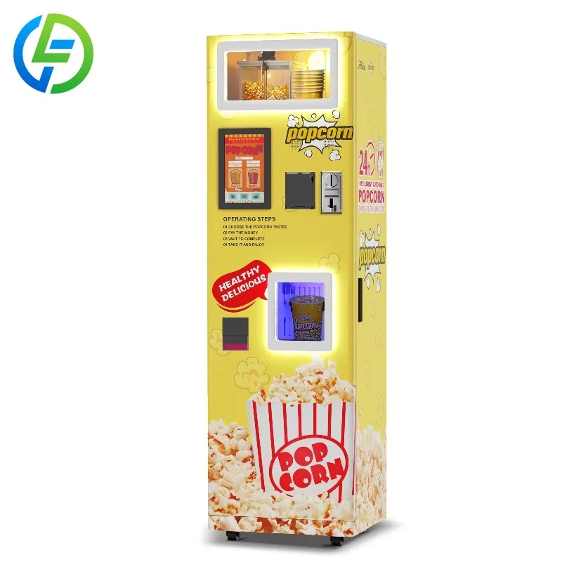 

Self Small Popcorn Vending Machine Commercial for Business Popcorn Machine Mini Continuous Popcorn Production Machine With Cart