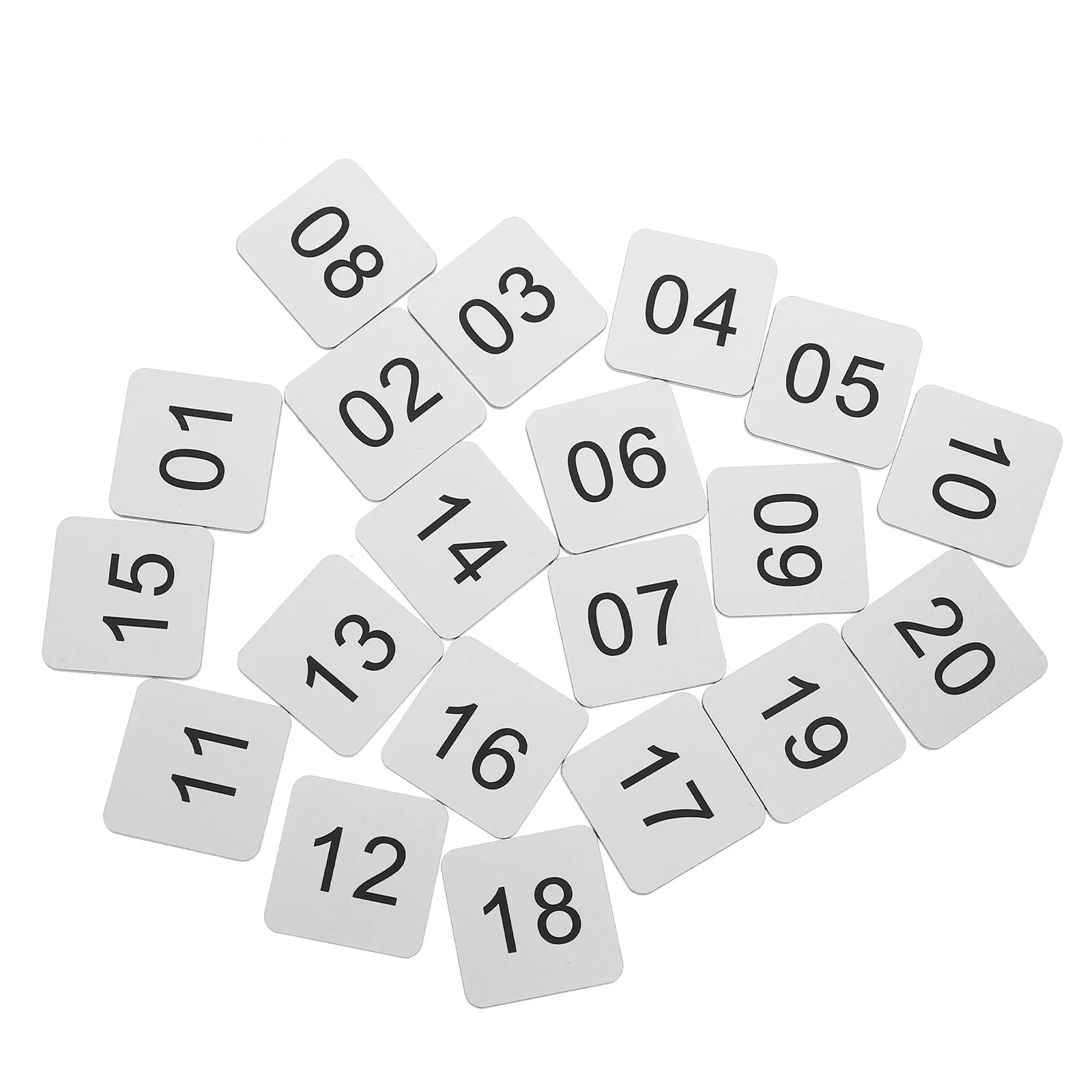 20pcs Self-Adhesive Acrylic Number Stickers – Clear Square Labels for Doors, Lockers, Cabinets, Office, School & Home - view 4