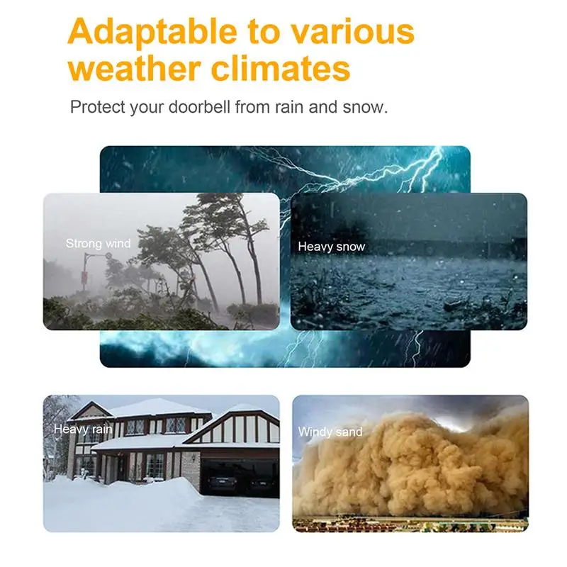 Nuevo 1/2/3 Uds cubierta protectora impermeable funda impermeable Protector de lluvia de plástico cubierta de timbre inalámbrico para exteriores