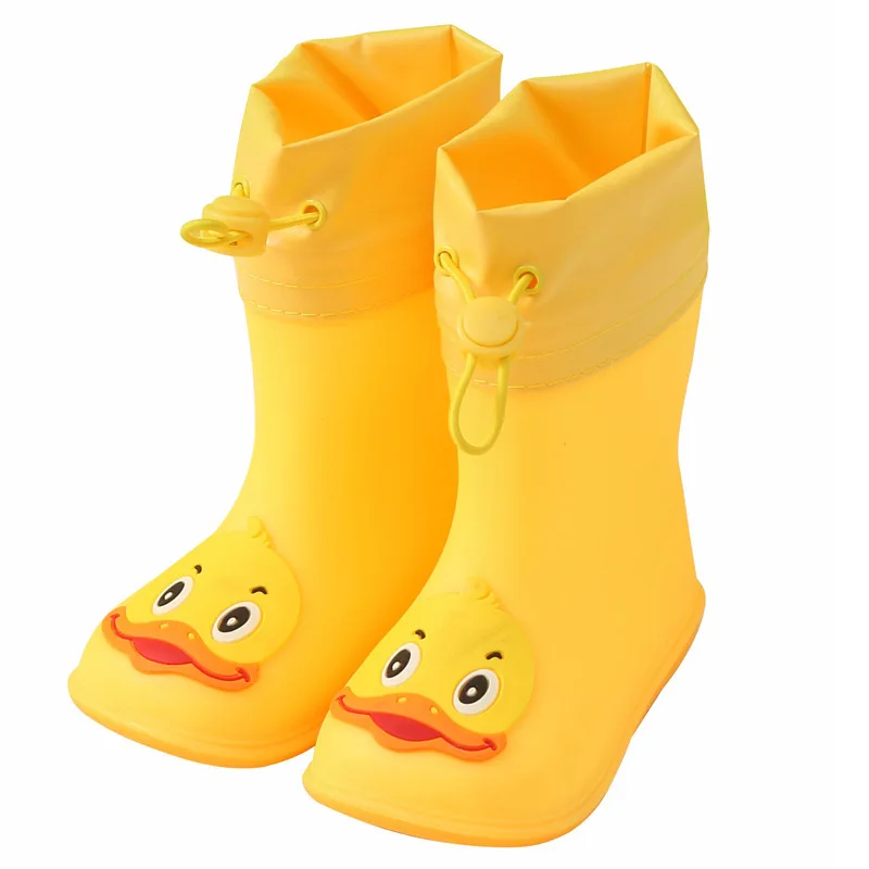 Mooie Brede Ronde Neus Kinderen Regenlaarzen Baby Pvc Rubber Waterdichte Kids Waterschoenen Mooie Cartoon Regenlaarzen Platform