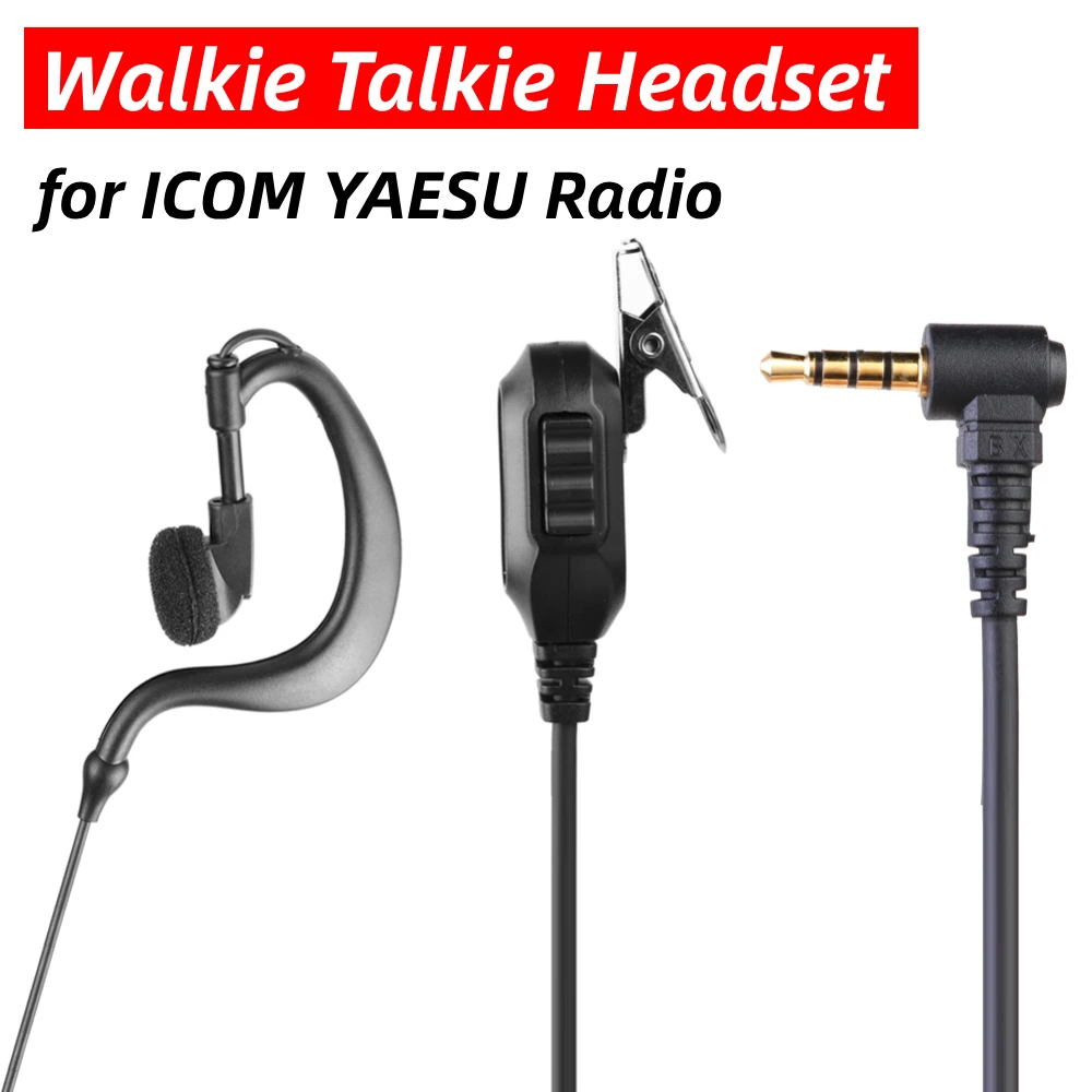 3.5mm Earphone Earpiece Headphone Multifunctional 1Pin Earphone Walkie Talkie Headset Accessories for Motorola ICOM YAESU Radio